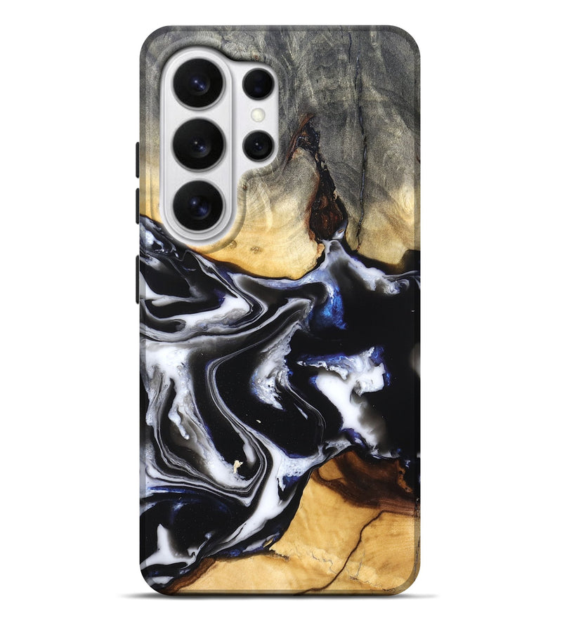 Galaxy S26 Ultra Wood Live Edge Phone Case - Neriah (Black & White, 828537)