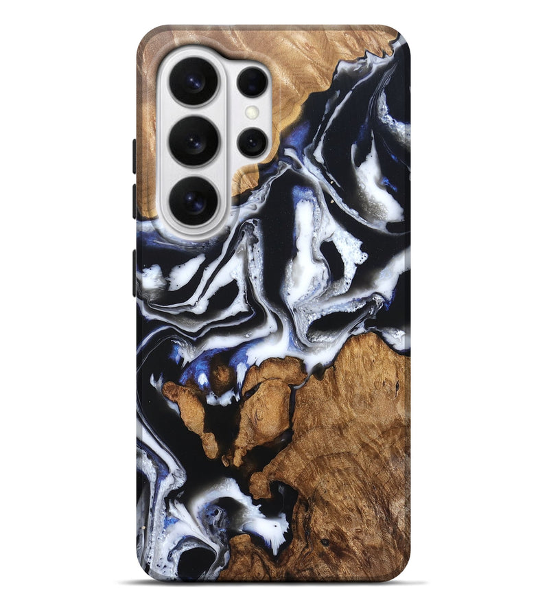 Galaxy S26 Ultra Wood Live Edge Phone Case - Alana (Black & White, 828540)