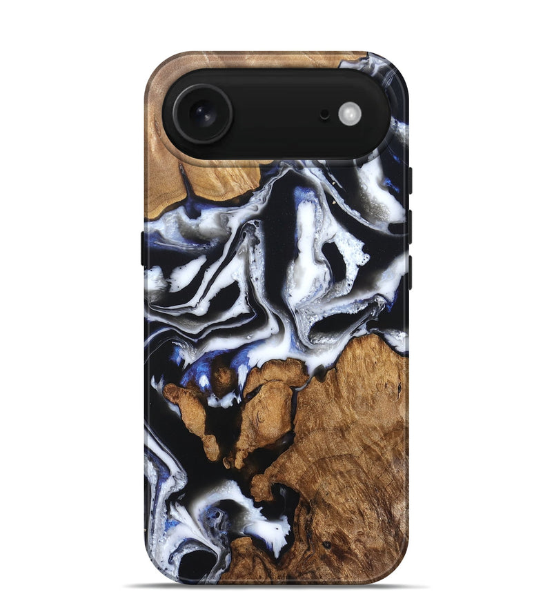 iPhone 17 Air Wood Live Edge Phone Case - Alana (Black & White, 828540)