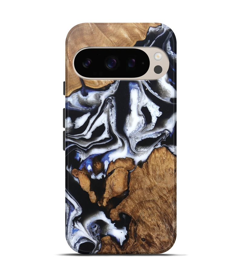 Pixel 10 Wood Live Edge Phone Case - Alana (Black & White, 828540)