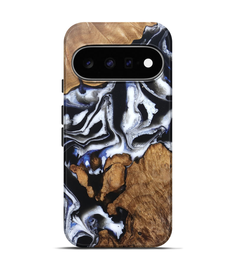 Pixel 11 Pro Wood Live Edge Phone Case - Alana (Black & White, 828540)