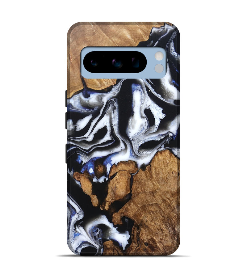Pixel 8 Pro Wood Live Edge Phone Case - Alana (Black & White, 828540)