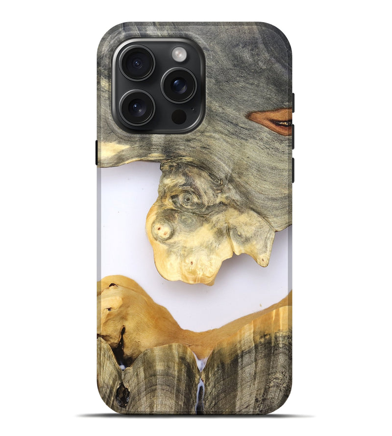 iPhone 16 Pro Max Wood Live Edge Phone Case - William (Clear, 828541)