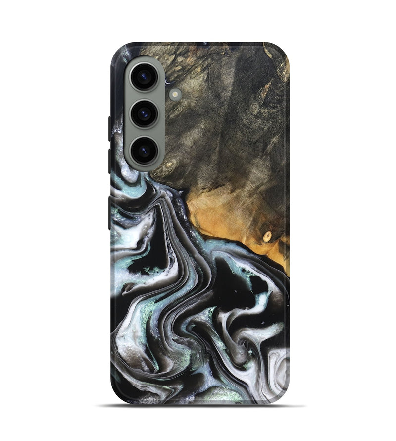 Galaxy S24 Wood Live Edge Phone Case - Debbra (Black & White, 828546)