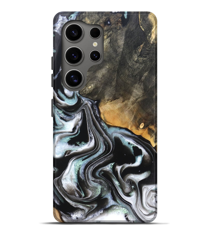 Galaxy S25 Ultra Wood Live Edge Phone Case - Debbra (Black & White, 828546)