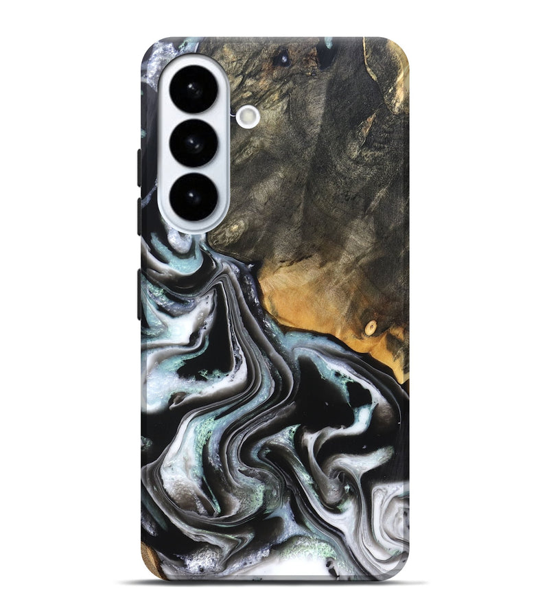 Galaxy S26 Plus Wood Live Edge Phone Case - Debbra (Black & White, 828546)