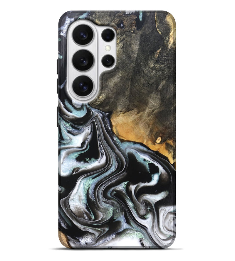 Galaxy S26 Ultra Wood Live Edge Phone Case - Debbra (Black & White, 828546)