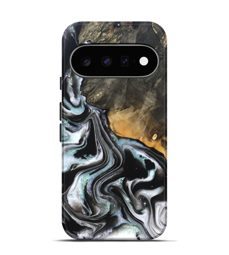 Pixel 11 Wood Live Edge Phone Case - Debbra (Black & White, 828546)