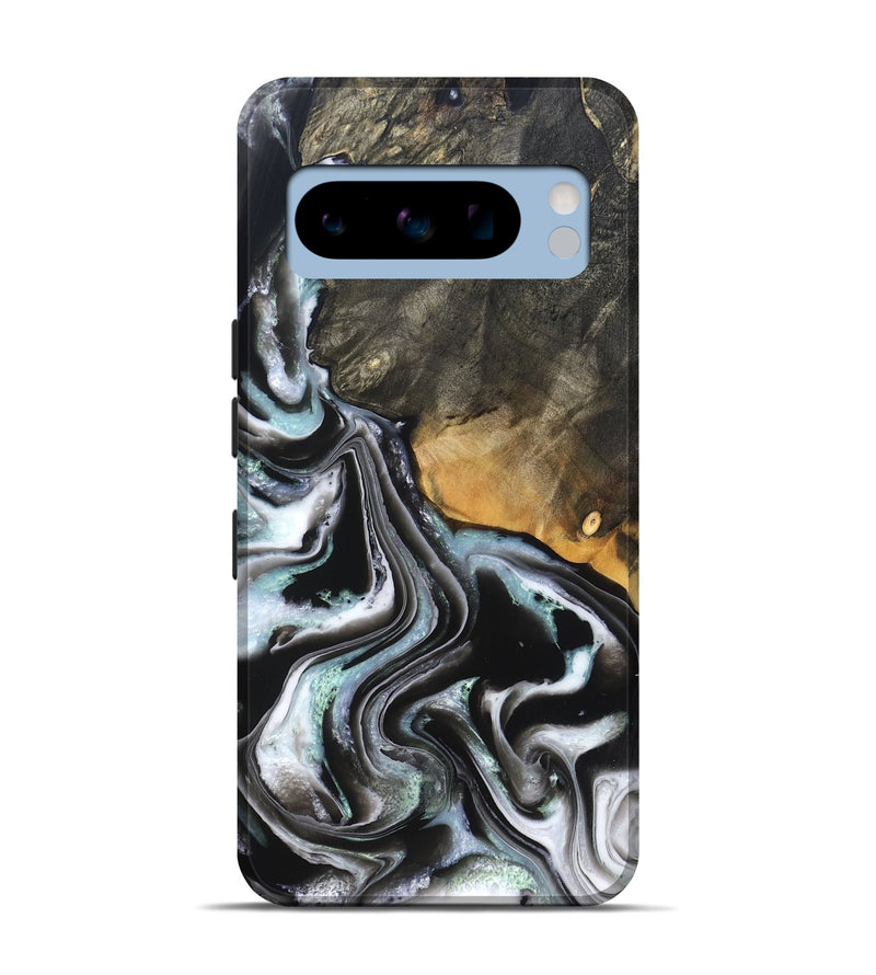 Pixel 8 Pro Wood Live Edge Phone Case - Debbra (Black & White, 828546)