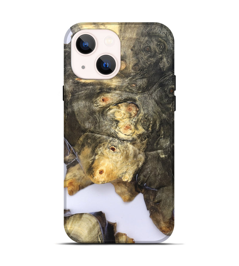 iPhone 14 Wood Live Edge Phone Case - Colten (Clear, 828549)