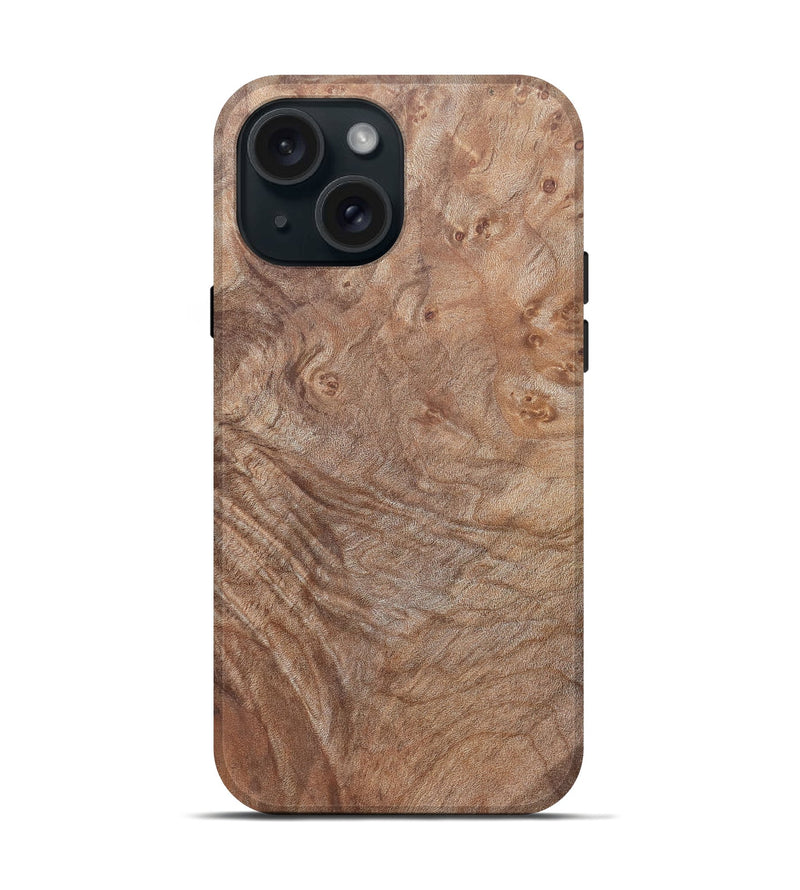 iPhone 15 Wood Live Edge Phone Case - Ramon (Solid Wood, 828551)