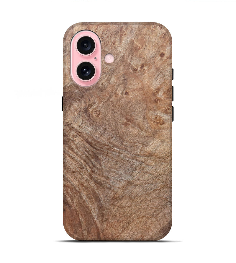 iPhone 16 Wood Live Edge Phone Case - Ramon (Solid Wood, 828551)