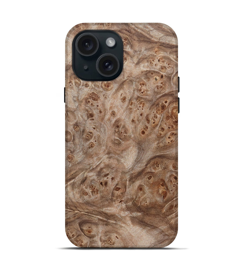 iPhone 15 Wood Live Edge Phone Case - Shepard (Solid Wood, 828552)