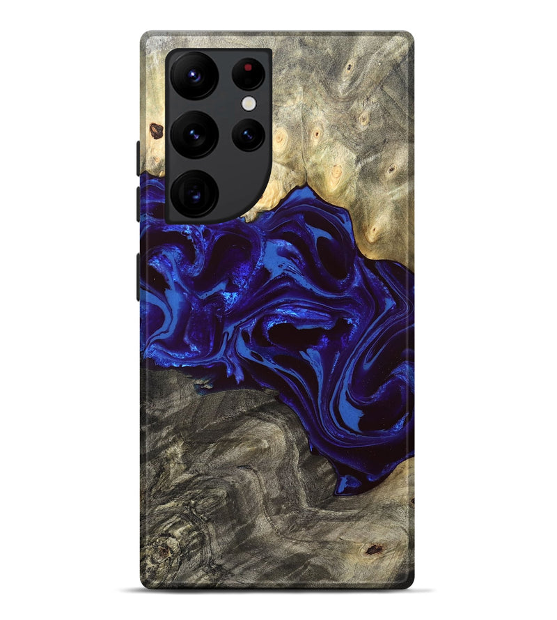 Galaxy S22 Ultra Wood Live Edge Phone Case - Raiden (Blue, 828554)