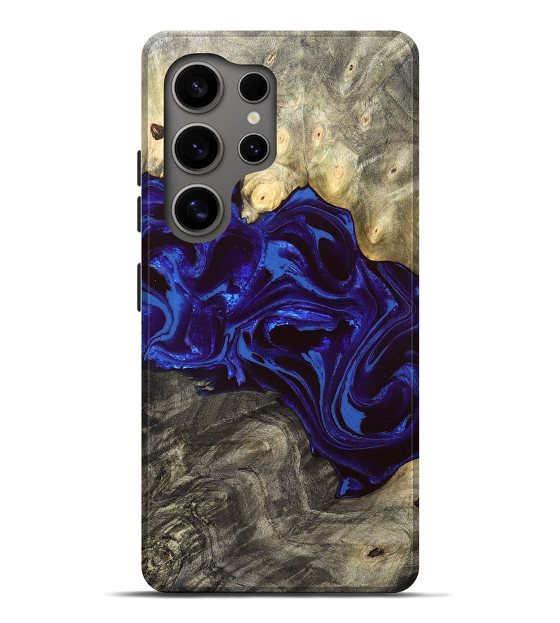 Galaxy S25 Ultra Wood Live Edge Phone Case - Raiden (Blue, 828554)