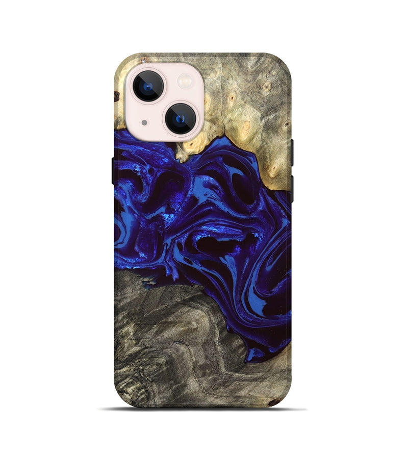 iPhone 13 mini Wood Live Edge Phone Case - Raiden (Blue, 828554)