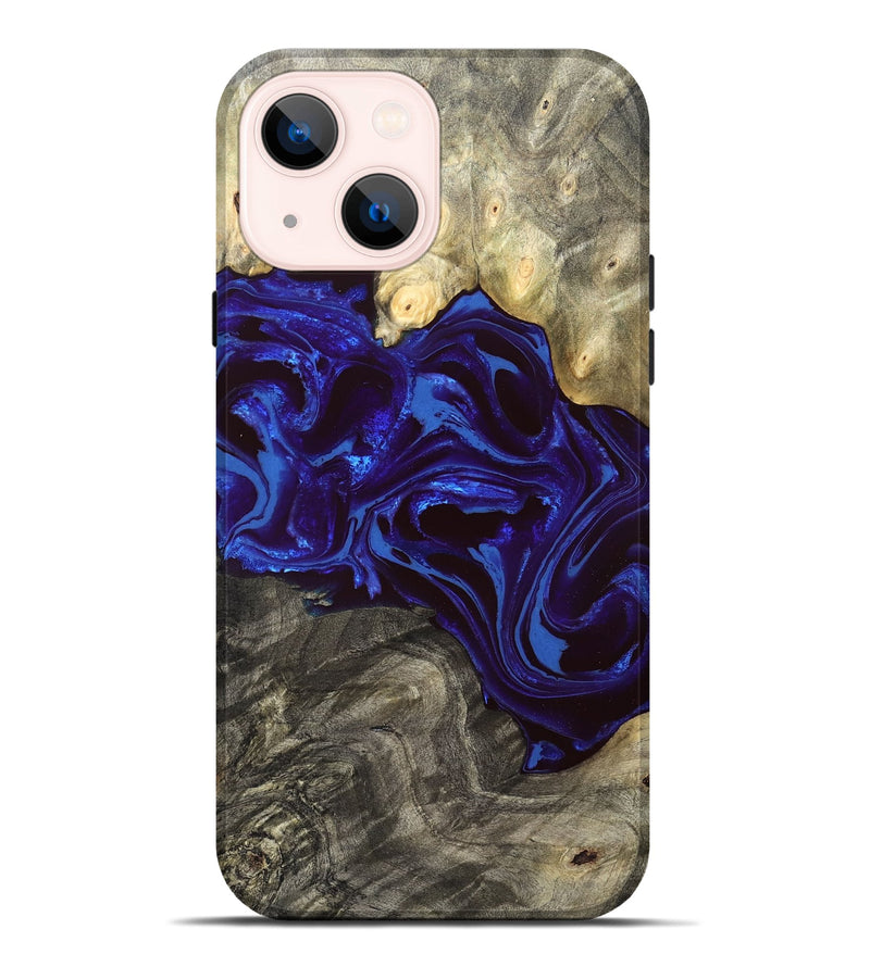 iPhone 14 Plus Wood Live Edge Phone Case - Raiden (Blue, 828554)
