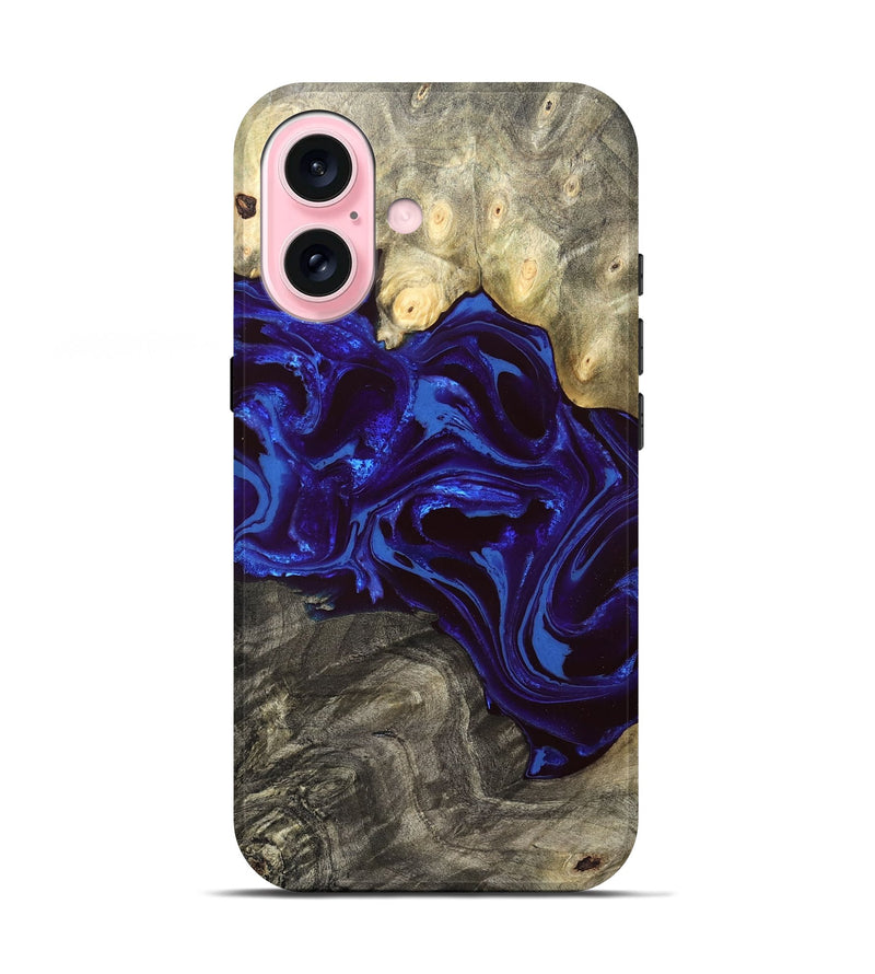 iPhone 17 Wood Live Edge Phone Case - Raiden (Blue, 828554)