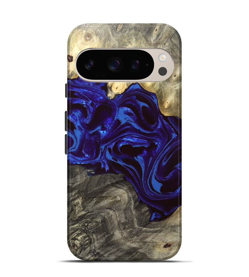 Pixel 10 Wood Live Edge Phone Case - Raiden (Blue, 828554)
