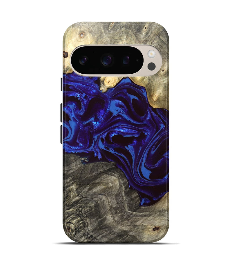 Pixel 10 Pro Wood Live Edge Phone Case - Raiden (Blue, 828554)