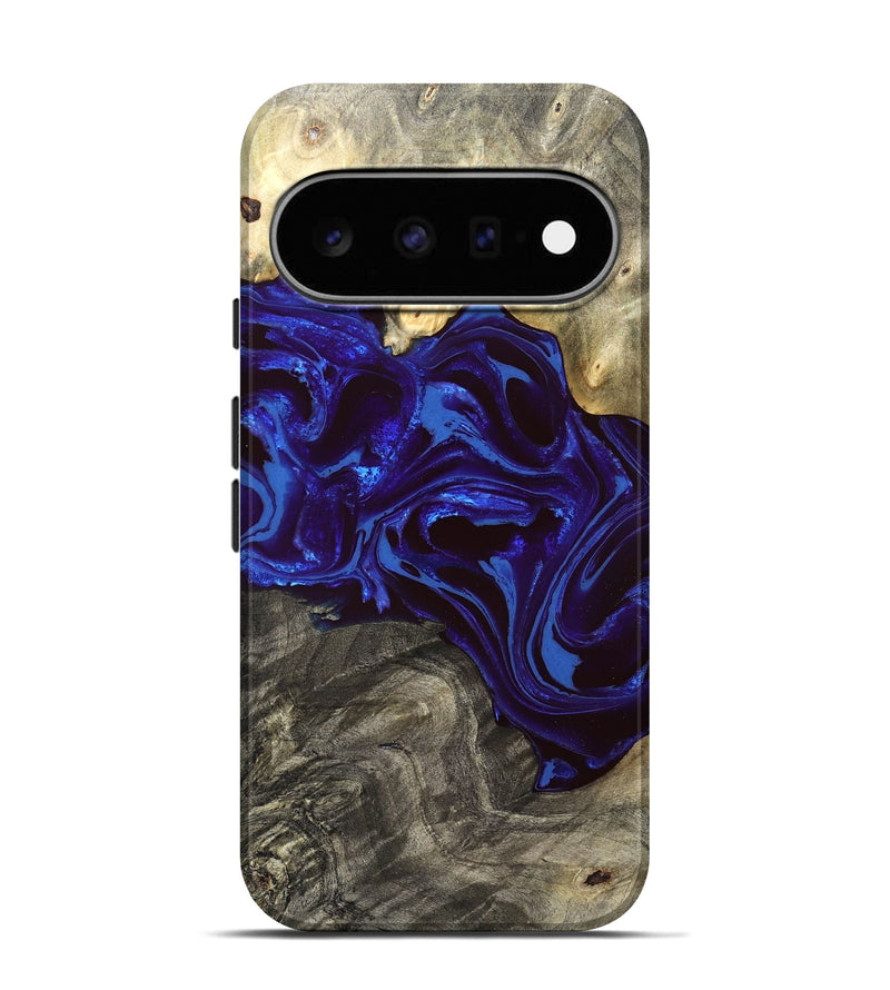Pixel 11 Pro Wood Live Edge Phone Case - Raiden (Blue, 828554)