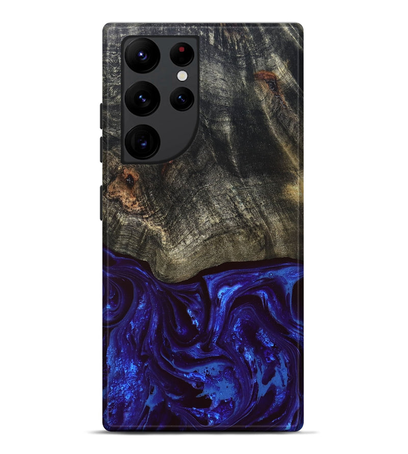 Galaxy S22 Ultra Wood Live Edge Phone Case - Delphia (Blue, 828556)