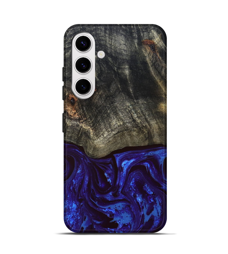 Galaxy S25 Wood Live Edge Phone Case - Delphia (Blue, 828556)