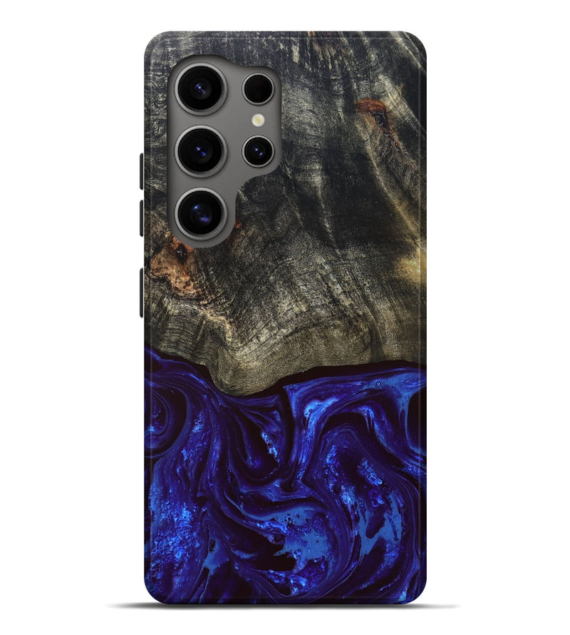 Galaxy S25 Ultra Wood Live Edge Phone Case - Delphia (Blue, 828556)
