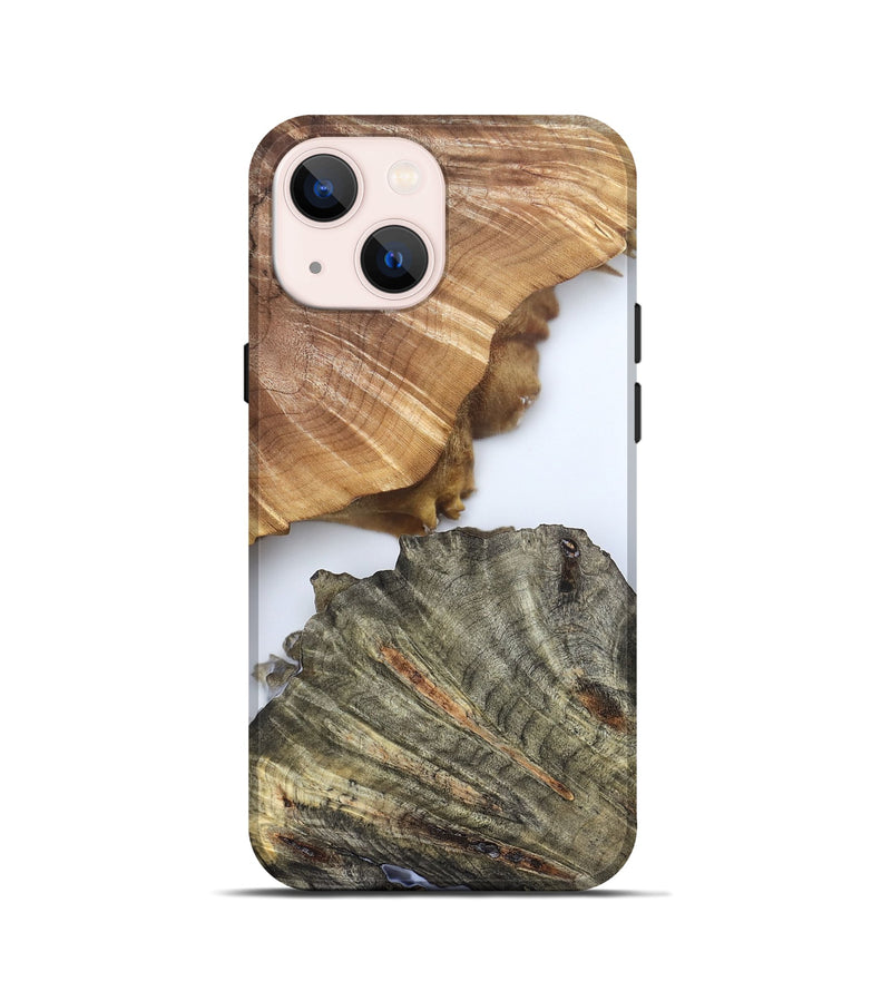 iPhone 13 mini Wood Live Edge Phone Case - Carissa (Clear, 828557)