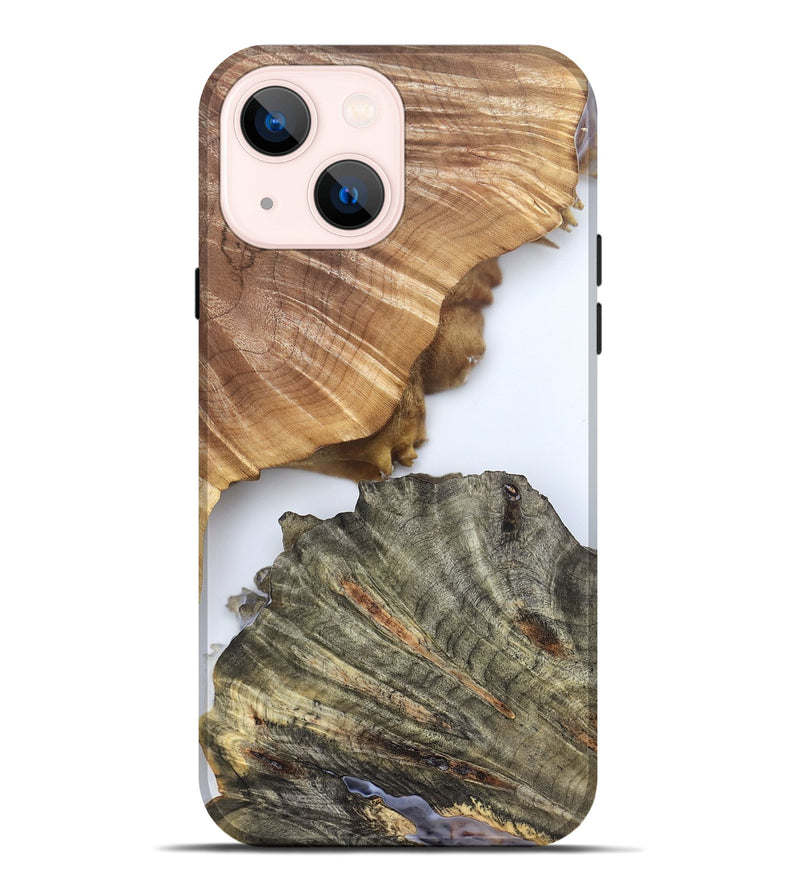 iPhone 14 Plus Wood Live Edge Phone Case - Carissa (Clear, 828557)