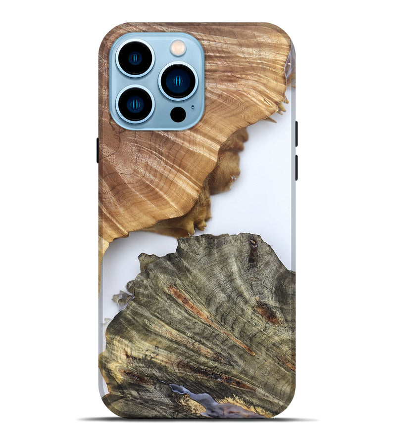 iPhone 14 Pro Max Wood Live Edge Phone Case - Carissa (Clear, 828557)