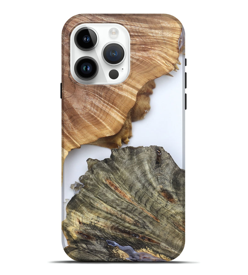 iPhone 15 Pro Max Wood Live Edge Phone Case - Carissa (Clear, 828557)