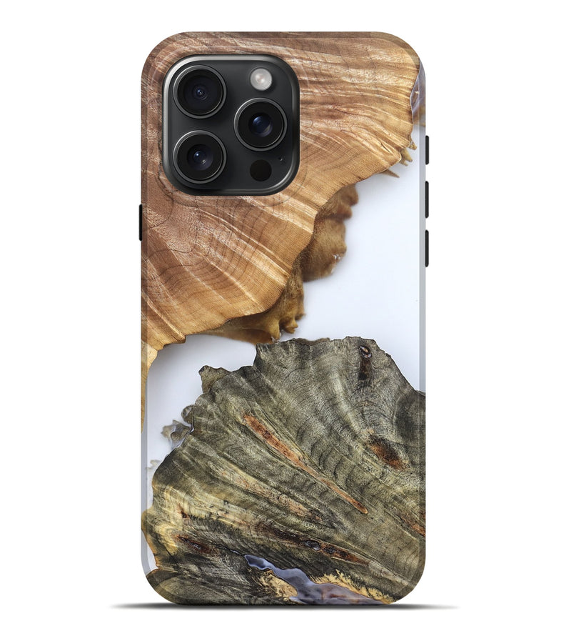 iPhone 16 Pro Max Wood Live Edge Phone Case - Carissa (Clear, 828557)