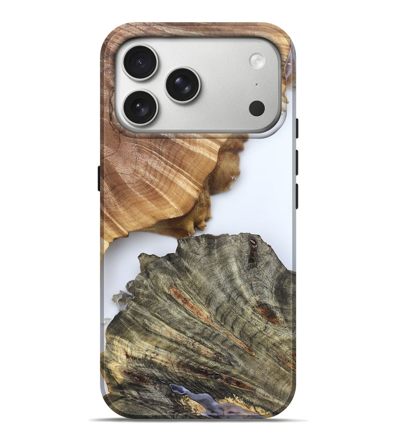 iPhone 17 Pro Max Wood Live Edge Phone Case - Carissa (Clear, 828557)