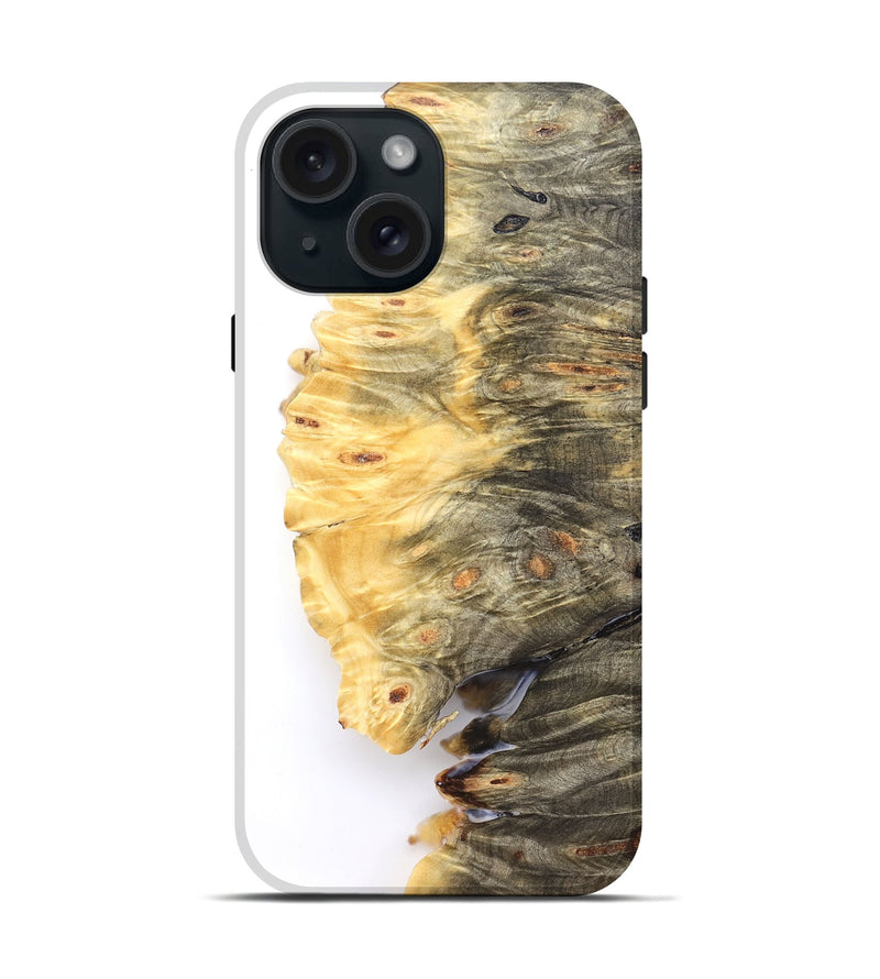 iPhone 15 Wood Live Edge Phone Case - Shanda (Clear, 828558)
