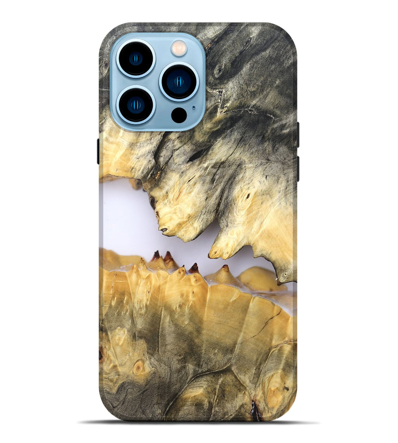 iPhone 14 Pro Max Wood Live Edge Phone Case - Ardith (Clear, 828560)