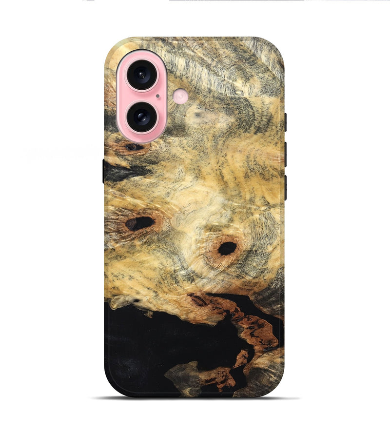 iPhone 16 Wood Live Edge Phone Case - Nola (Solid Wood, 828562)
