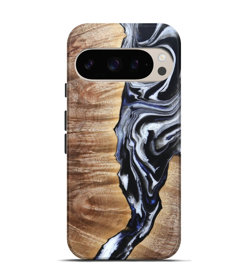 Pixel 10 Wood Live Edge Phone Case - Giovani (Black & White, 828565)