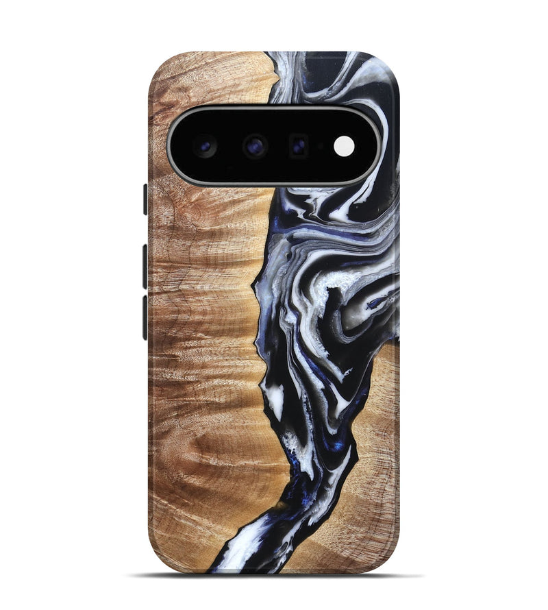 Pixel 11 Wood Live Edge Phone Case - Giovani (Black & White, 828565)