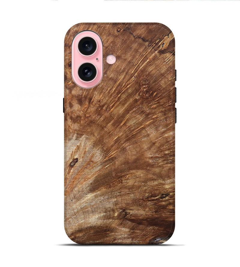 iPhone 16 Wood Live Edge Phone Case - Shelva (Solid Wood, 828577)