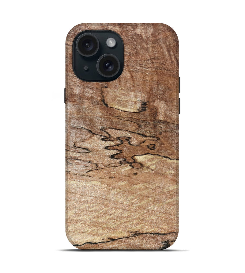 iPhone 15 Wood Live Edge Phone Case - Juli (Solid Wood, 828578)