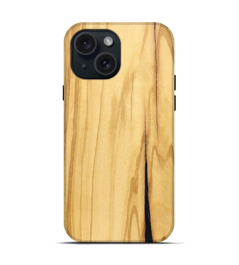 iPhone 15 Wood Live Edge Phone Case - Davon (Solid Wood, 828583)
