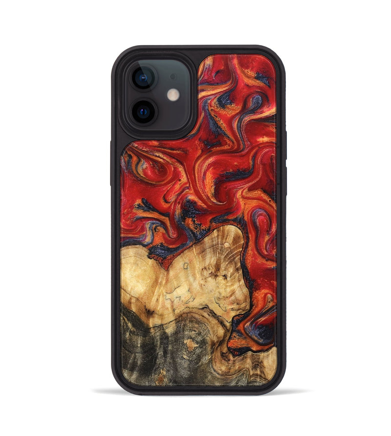 iPhone 12 Wood Phone Case - Kylen (Red, 828615)