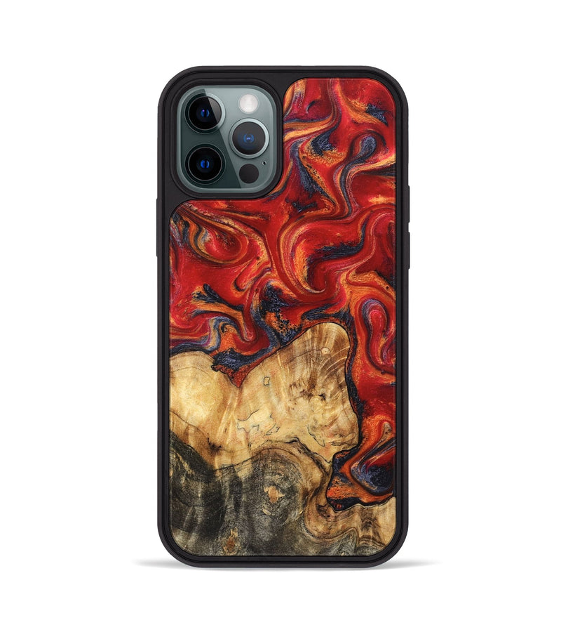 iPhone 12 Pro Wood Phone Case - Kylen (Red, 828615)