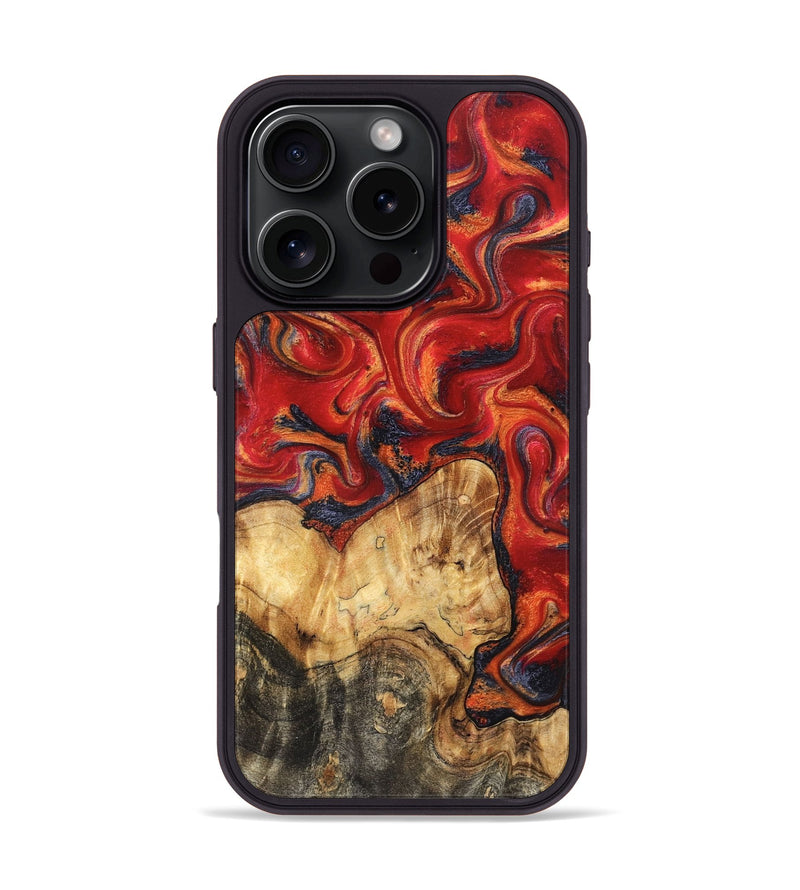 iPhone 16 Pro Wood Phone Case - Kylen (Red, 828615)