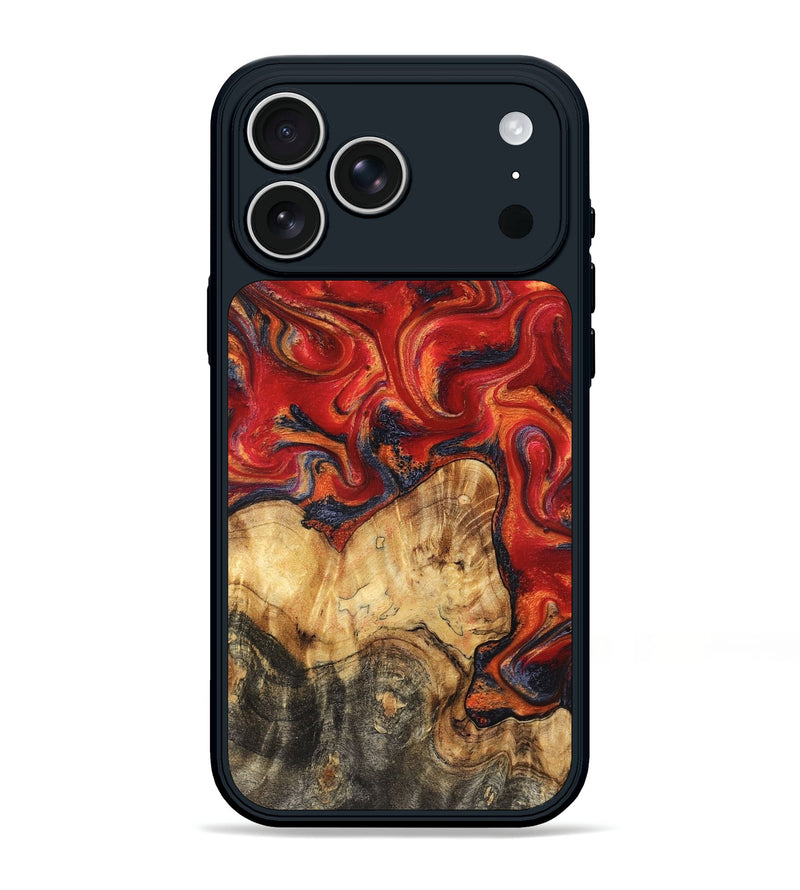iPhone 17 Pro Max Wood Phone Case - Kylen (Red, 828615)