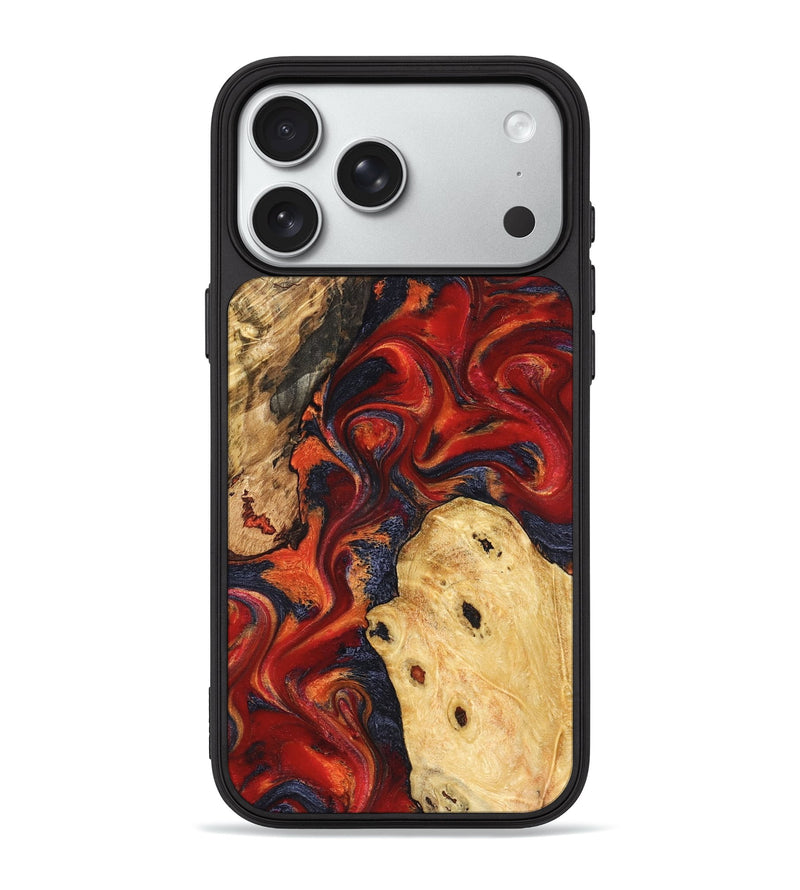 iPhone 18 Pro Max Wood Phone Case - Kiarra (Red, 828618)