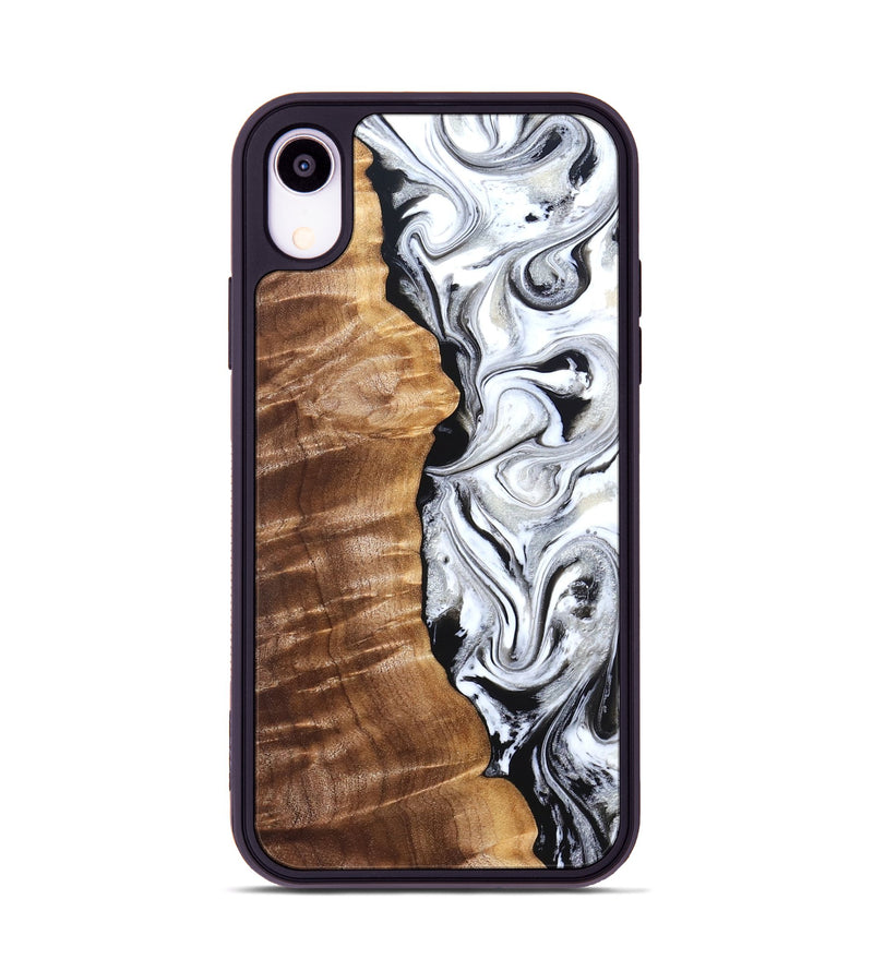 iPhone Xr Wood Phone Case - Devonte (Black & White, 828621)