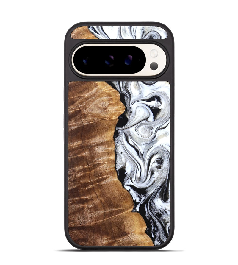 Pixel 9 Wood Phone Case - Devonte (Black & White, 828621)