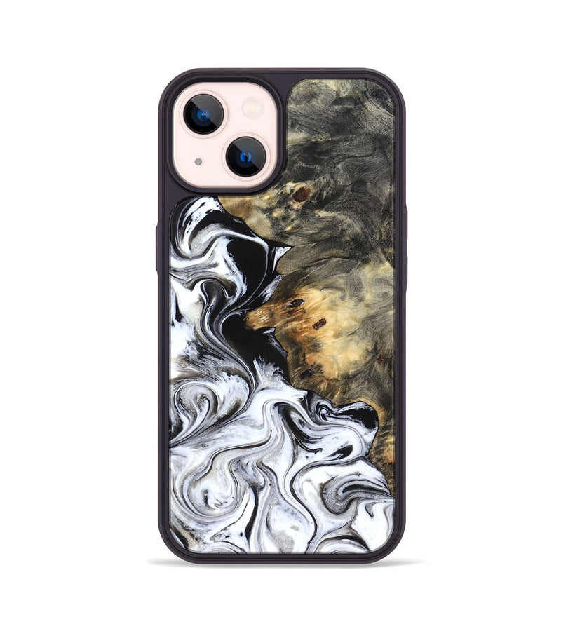 iPhone 14 Wood Phone Case - Kennedy (Black & White, 828623)